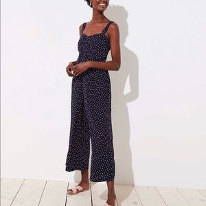 Loft Dotted Strappy Jumpsuit